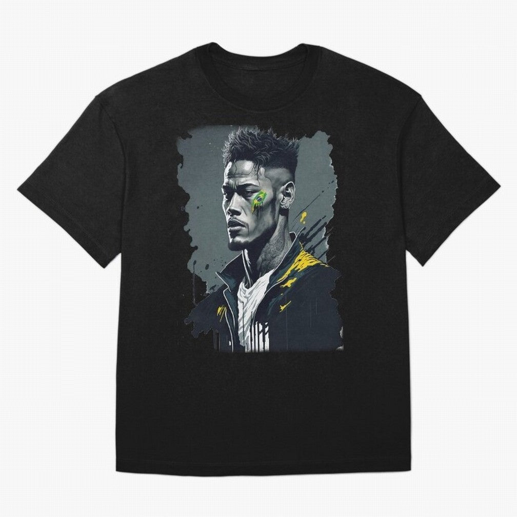 Neymar Jr. splash art Oversized T-Shirt Carry the Dream of Match Day Hype around FIFA World Cup 2026 Group Stage, CR7, France, Stadium Memories, Football Loyalty, International Chants and Championship Tradition; Ideal for Passionate Fans Who Love