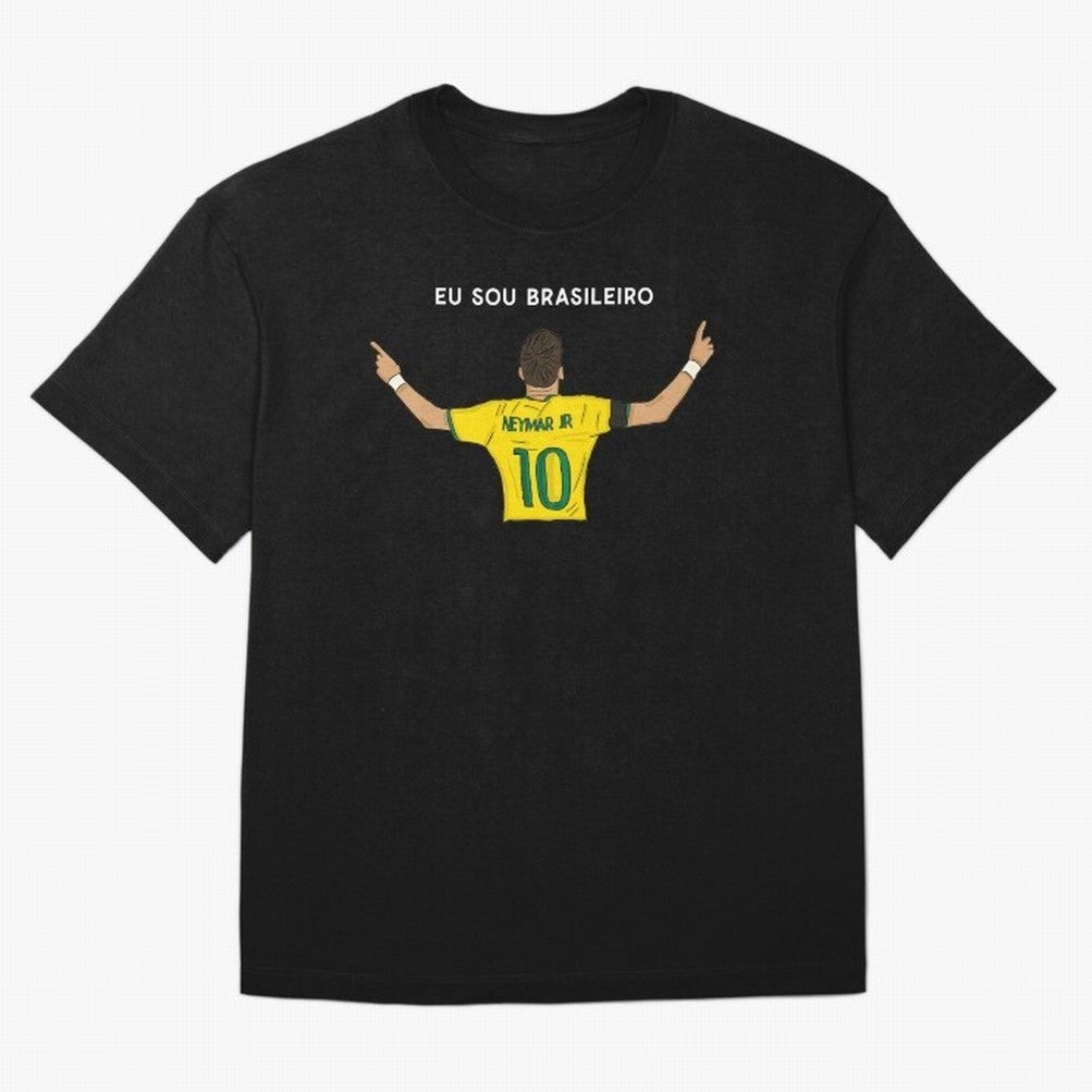 Neymar Jr Brazil Oversized T-Shirt Unlock FIFA World Cup 2026 with Messi, CR7 and Mbappe, Netherlands Energy, Championship Spirit, Famous Goals, Roaring Crowds and International Football Unity; Perfect for Supporters Who Want Bold Football Energy,