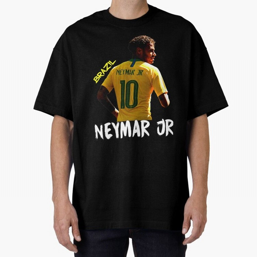 Brazil Neymar Selecao Oversized T-Shirt Celebrate Football Dreams Across FIFA World Cup 2026 Group Stage Spirit, Featuring Brazil, Messi, Neymar and Mbappe, Stadium Memories, Football Loyalty, International Chants and Championship Tradition; Ideal