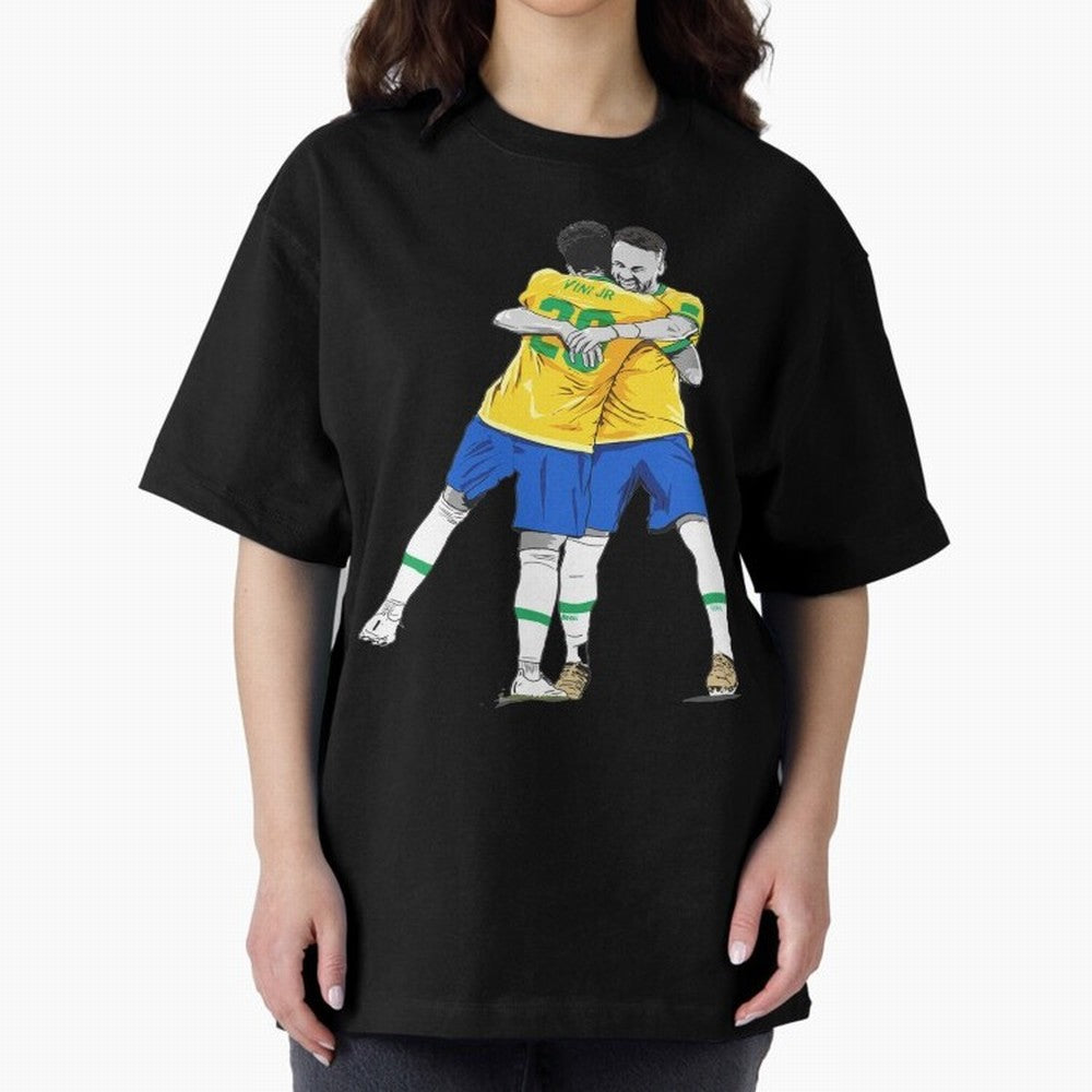 BRAZIL Neymar Jr and Vini Jr World Cup Celebration Classic T-Shirt Relive FIFA World Cup 2026 Group Stage for Fans of Messi and Portugal, Bringing Worldwide Fan Energy, Dramatic Goals, Stadium Lights and Championship Celebrations; Great for Watch
