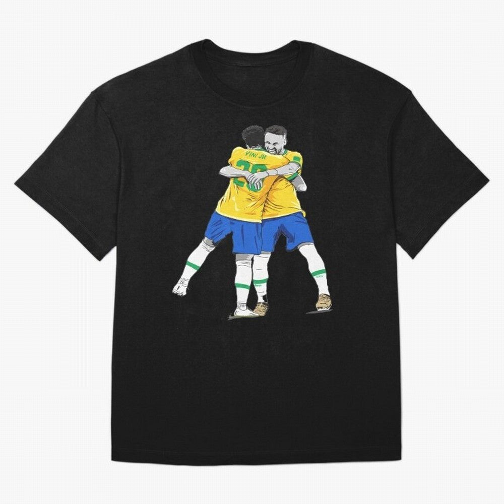 BRAZIL Neymar Jr and Vini Jr World Cup Celebration Classic T-Shirt Relive FIFA World Cup 2026 Group Stage for Fans of Messi and Portugal, Bringing Worldwide Fan Energy, Dramatic Goals, Stadium Lights and Championship Celebrations; Great for Watch