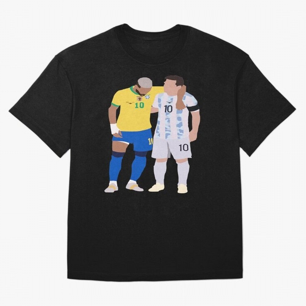 Messi and Neymar Copa America Friends Oversized T-Shirt Show Championship Spirit for the FIFA World Cup 2026 USA Canada Mexico Journey through Neymar Highlights, Netherlands Pride, Tournament Hype, Historic Matchups, Family Viewing Parties and