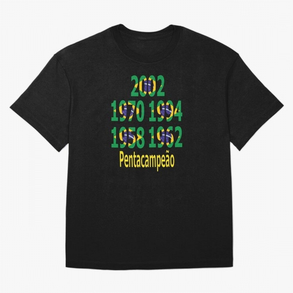 Brazil Five Stars - Champion Heritage Essential T-Shirt Show Support during the FIFA World Cup 2026 Group Stage Journey through Haaland Highlights, Spain Pride, Classic Soccer Heritage, Championship Pressure, Fan Loyalty and International Pride;