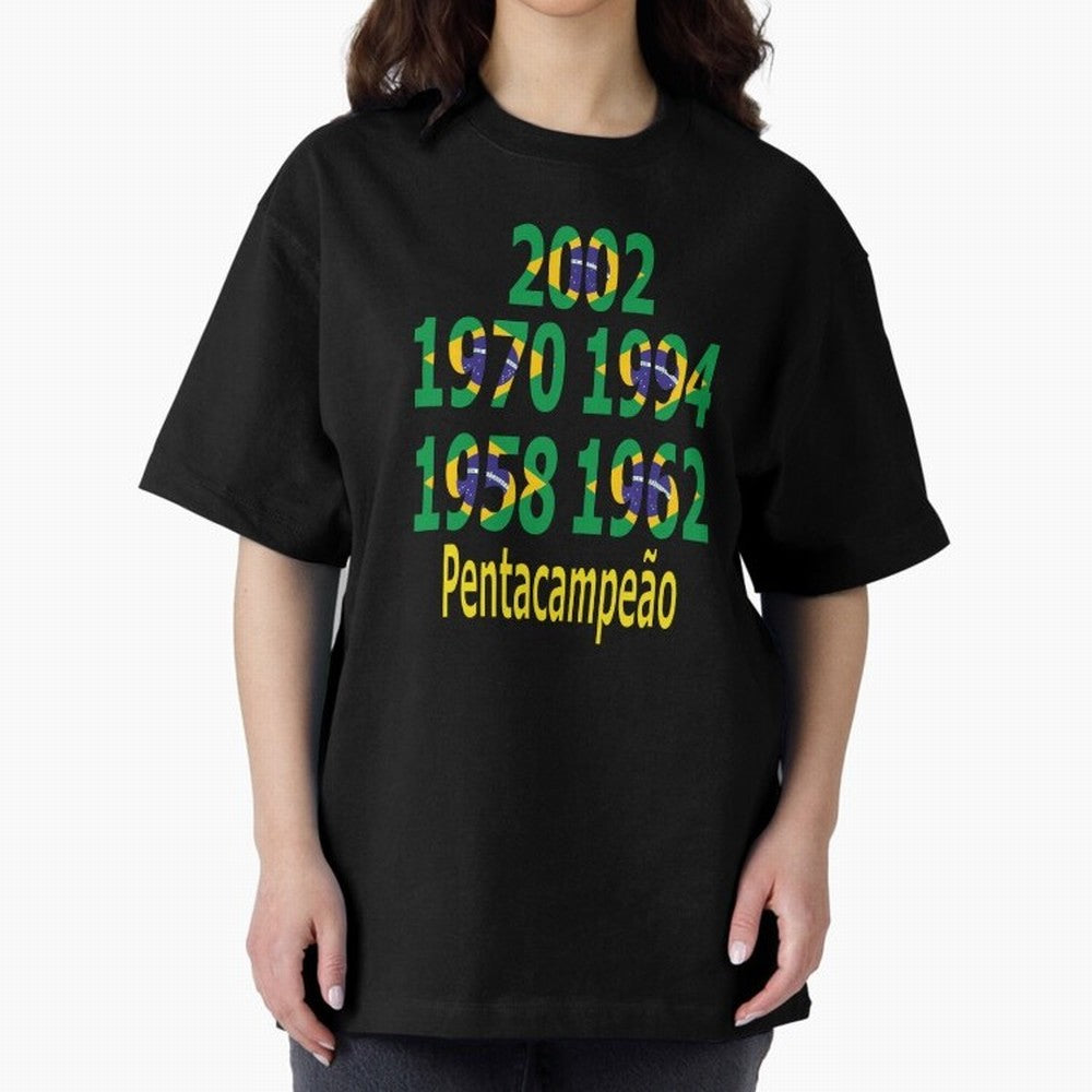 Brazil Five Stars - Champion Heritage Essential T-Shirt Show Support during the FIFA World Cup 2026 Group Stage Journey through Haaland Highlights, Spain Pride, Classic Soccer Heritage, Championship Pressure, Fan Loyalty and International Pride;