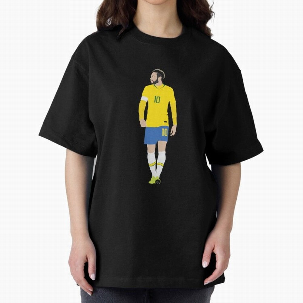 neymar brazil Oversized T-Shirt Relive the Noise and Pride of FIFA World Cup 2026 Inspired by Haaland, Portugal, Spain and Germany Energy, Game Day Rituals, Football Legends, Country Pride and the Road to the Final; Perfect for People Who Love