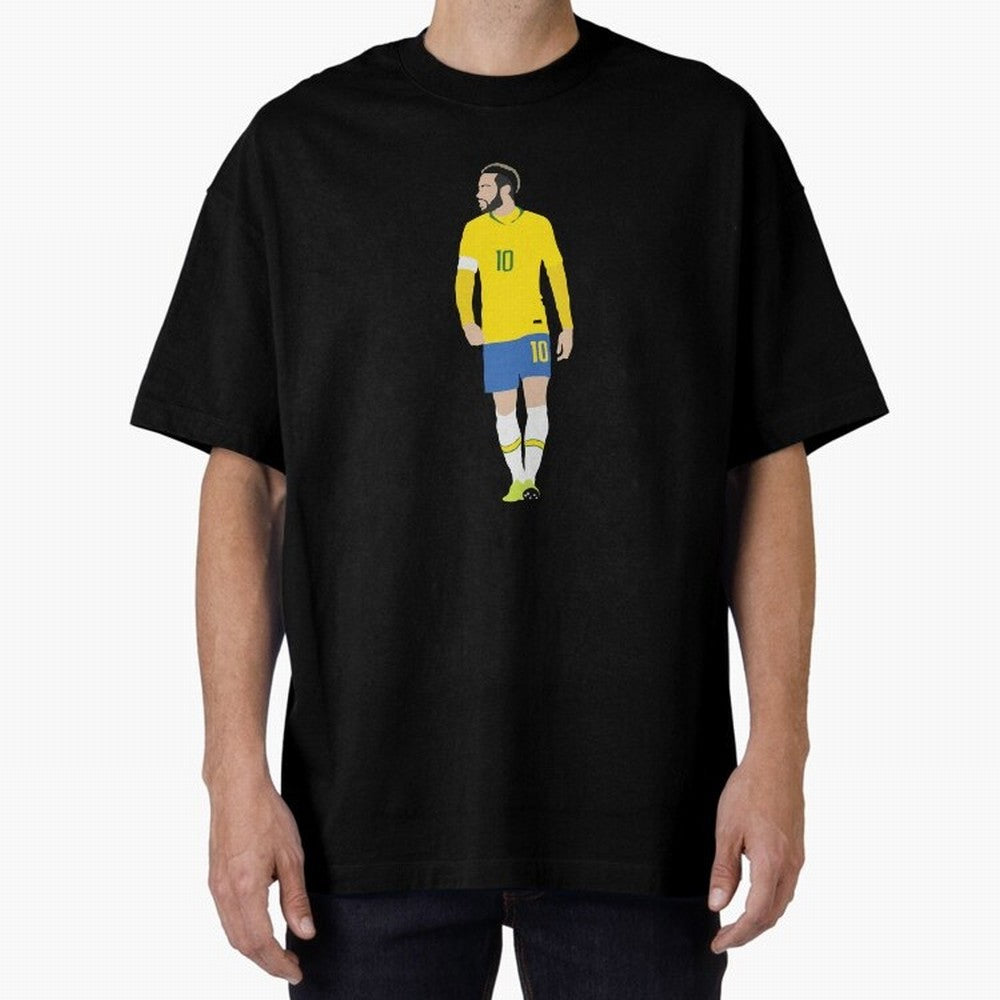 neymar brazil Oversized T-Shirt Relive the Noise and Pride of FIFA World Cup 2026 Inspired by Haaland, Portugal, Spain and Germany Energy, Game Day Rituals, Football Legends, Country Pride and the Road to the Final; Perfect for People Who Love