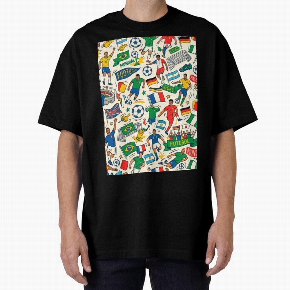 World Cup 2026: Global Football Fever Oversized T-Shirt Celebrate Golden Goal Energy in Global Football Passion for FIFA World Cup 2026 Group Stage, Made for Messi, England, Stadium Chants, National Pride, Trophy Dreams and Unforgettable Football