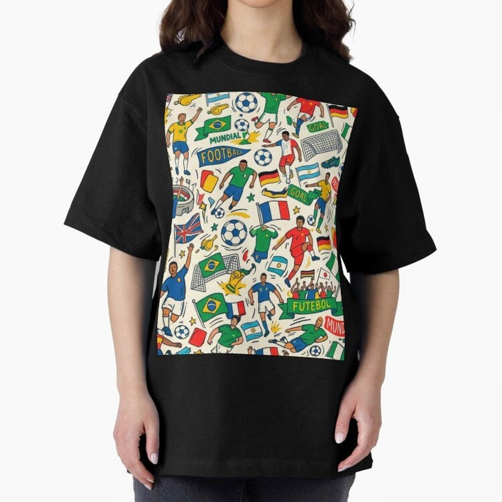 World Cup 2026: Global Football Fever Oversized T-Shirt Celebrate Golden Goal Energy in Global Football Passion for FIFA World Cup 2026 Group Stage, Made for Messi, England, Stadium Chants, National Pride, Trophy Dreams and Unforgettable Football