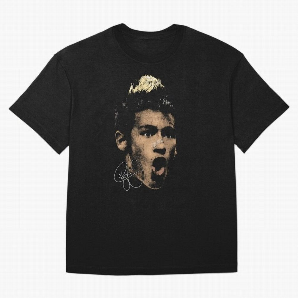 Young Neymar Illustration Oversized T-Shirt Bring Trophy Dreams to Match Day Hype around FIFA World Cup 2026, Haaland, Argentina, Supporter Pride, Iconic Celebrations, Legendary Names and Global Match Day Energy; Great for Supporters Who Love