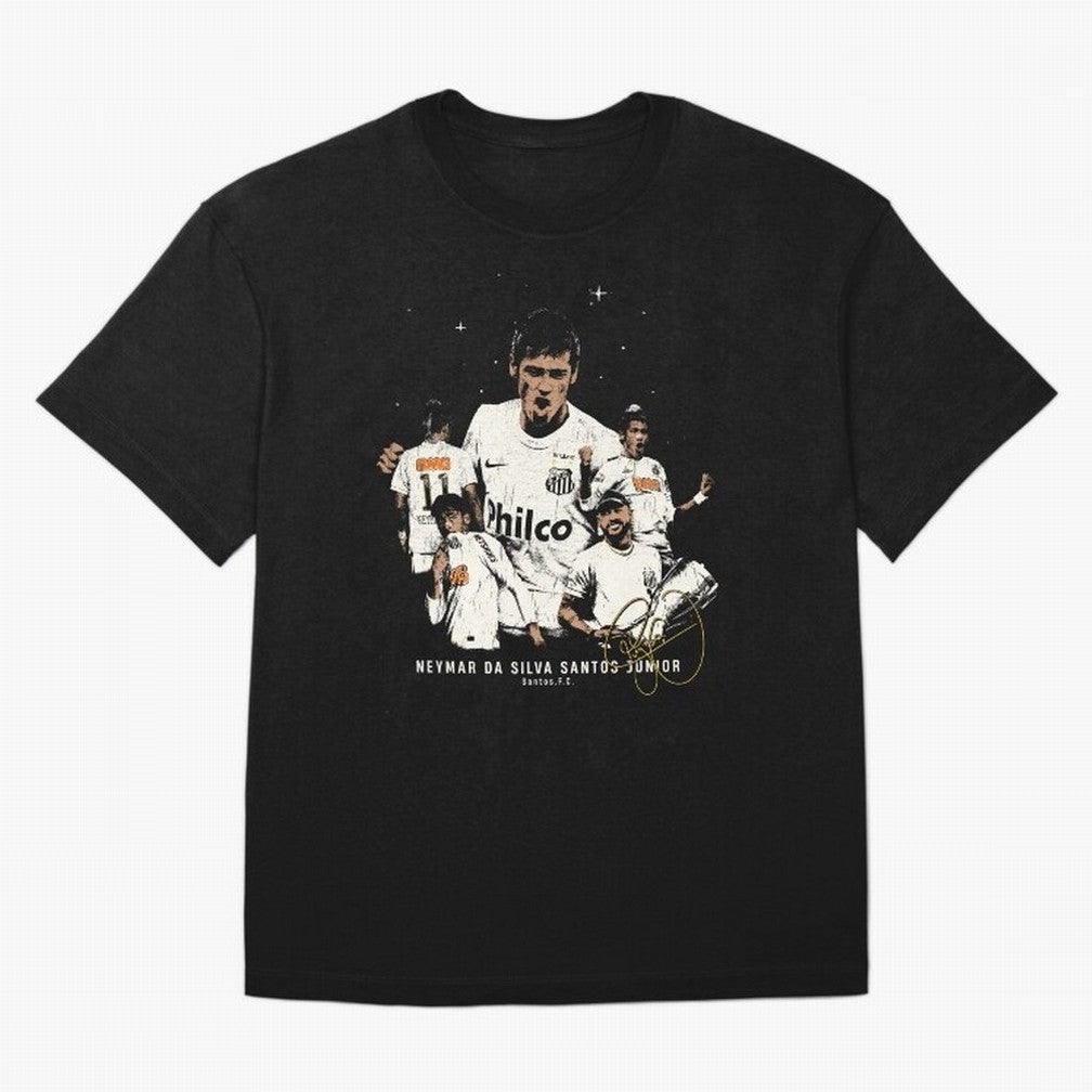 Neymar Illustration Classic T-Shirt Relive Match Day Hype around FIFA World Cup 2026 USA Canada Mexico, Neymar, France, Tournament Hype, Historic Matchups, Family Viewing Parties and Global Sports Pride; Created for Match Day Parties, Soccer Gifts,