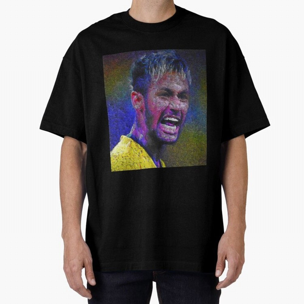 Neymar Poster Panting Art Brazilian Soccer Player Classic T-Shirt Keep Football History Alive during the FIFA World Cup 2026 USA Canada Mexico Journey through CR7 and Messi Highlights, Argentina and Brazil Pride, Worldwide Fan Energy, Dramatic