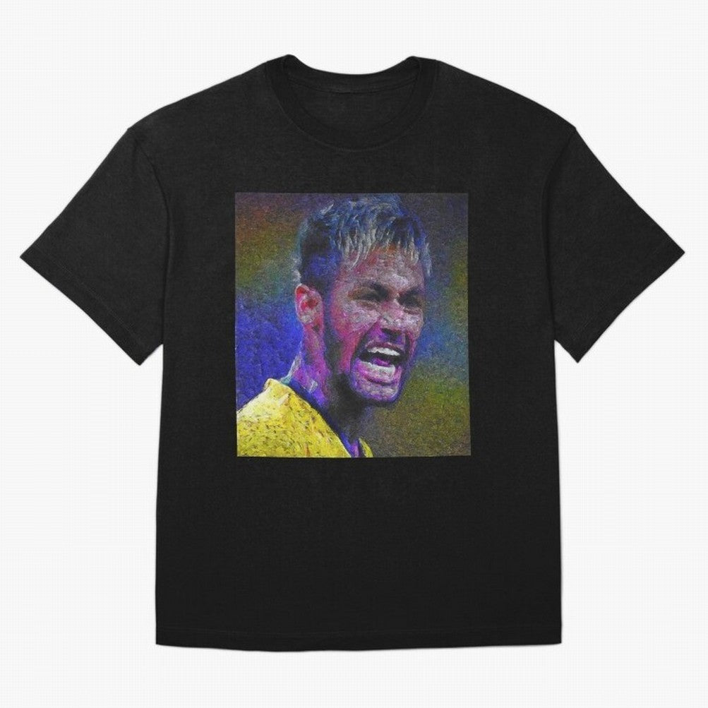 Neymar Poster Panting Art Brazilian Soccer Player Classic T-Shirt Keep Football History Alive during the FIFA World Cup 2026 USA Canada Mexico Journey through CR7 and Messi Highlights, Argentina and Brazil Pride, Worldwide Fan Energy, Dramatic