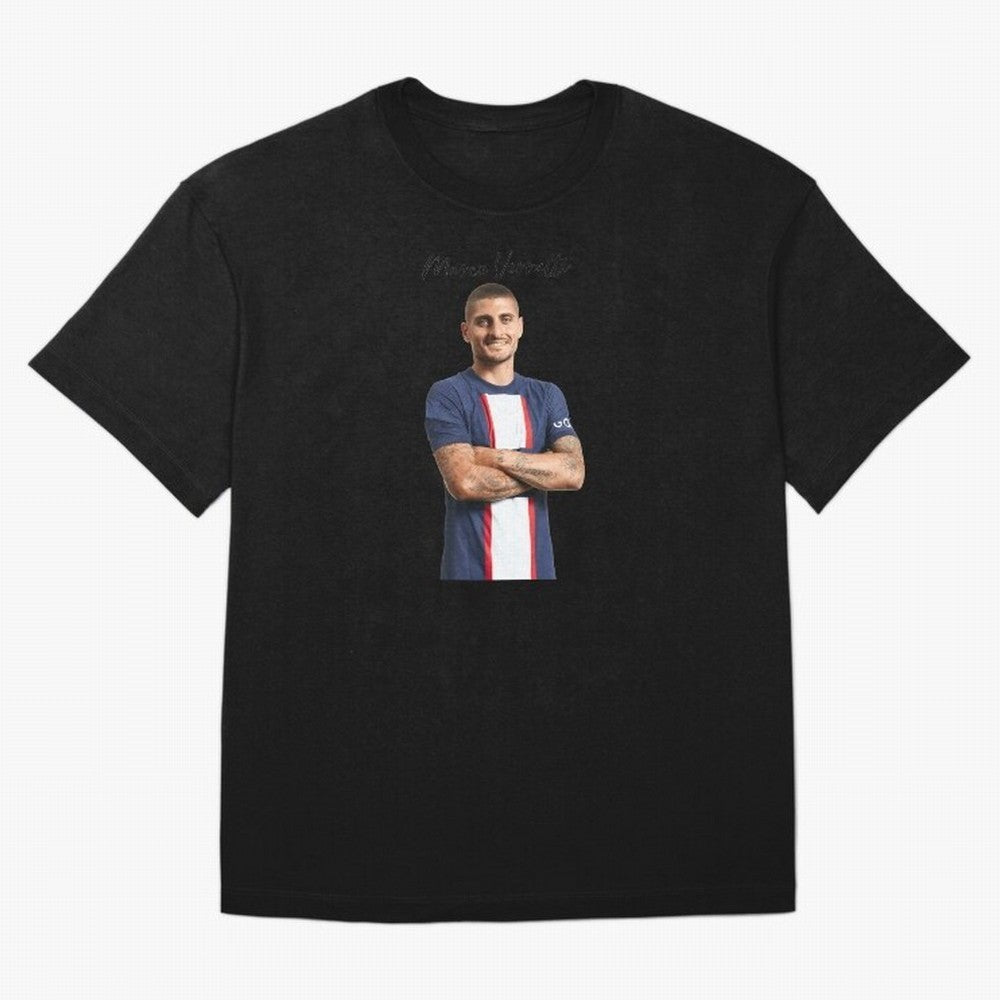 Marco Verratti Classic T-Shirt Celebrate Fan Culture around Global Football Passion for FIFA World Cup 2026 USA Canada Mexico, Capturing Neymar, Haaland and Cristiano Ronaldo, Brazil, Sports Nostalgia, International Competition, Famous Players and
