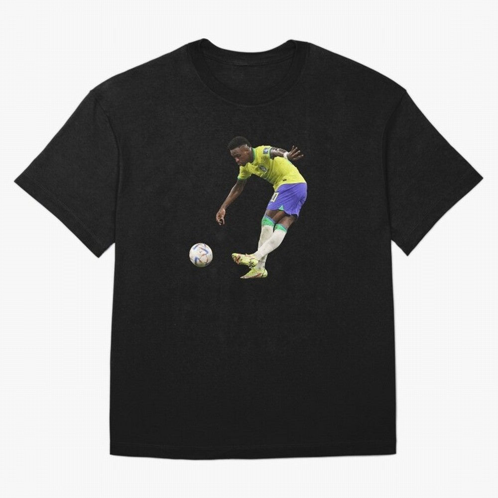 Vinicius Junior rabona Classic T-Shirt Represent the Passion of Match Day Hype around FIFA World Cup 2026 Group Stage, Mbappe and Neymar, Brazil, Portugal and Argentina, Classic Soccer Heritage, Championship Pressure, Fan Loyalty and International
