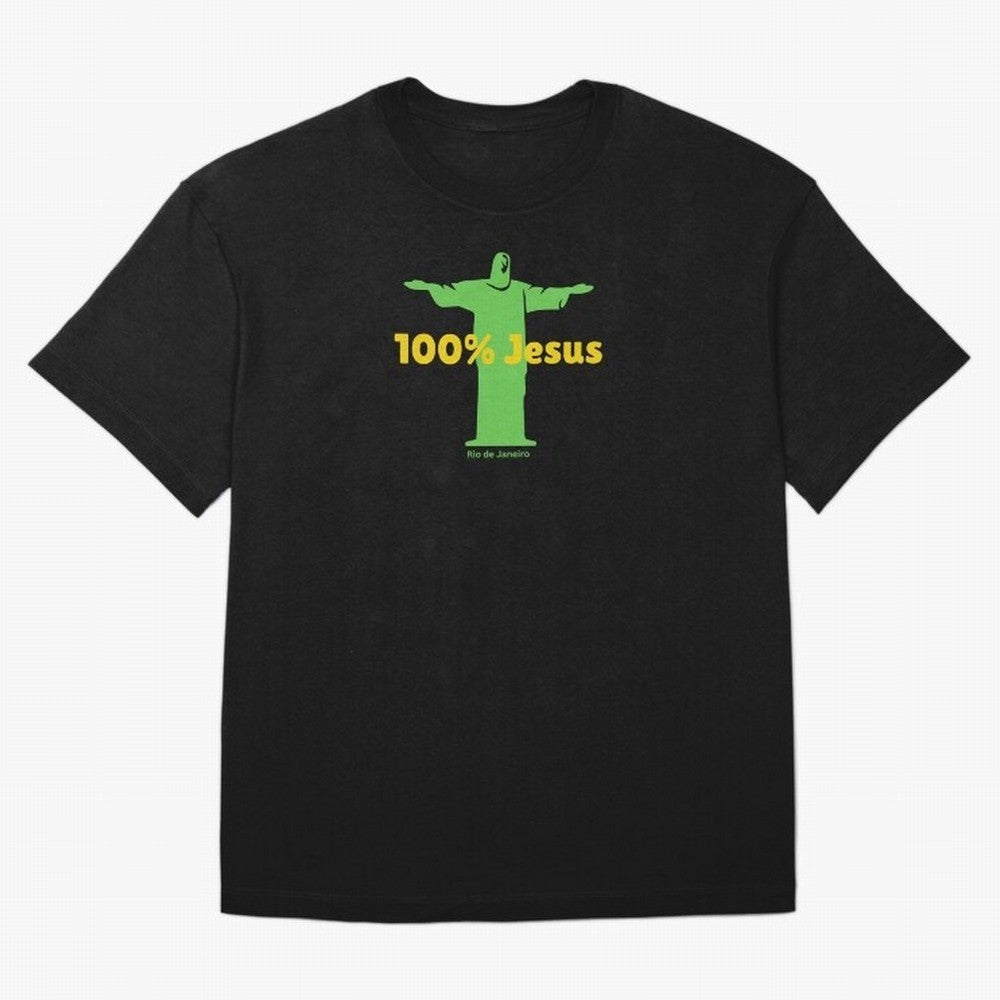 100% Jesus Christ the Redeemer Christian Brazilian Classic T-Shirt Feel the Roar of Match Day Hype around FIFA World Cup 2026, Messi and Cristiano Ronaldo, Argentina and Brazil, Football History, Final Match Energy, Crowd Noise and Once in a