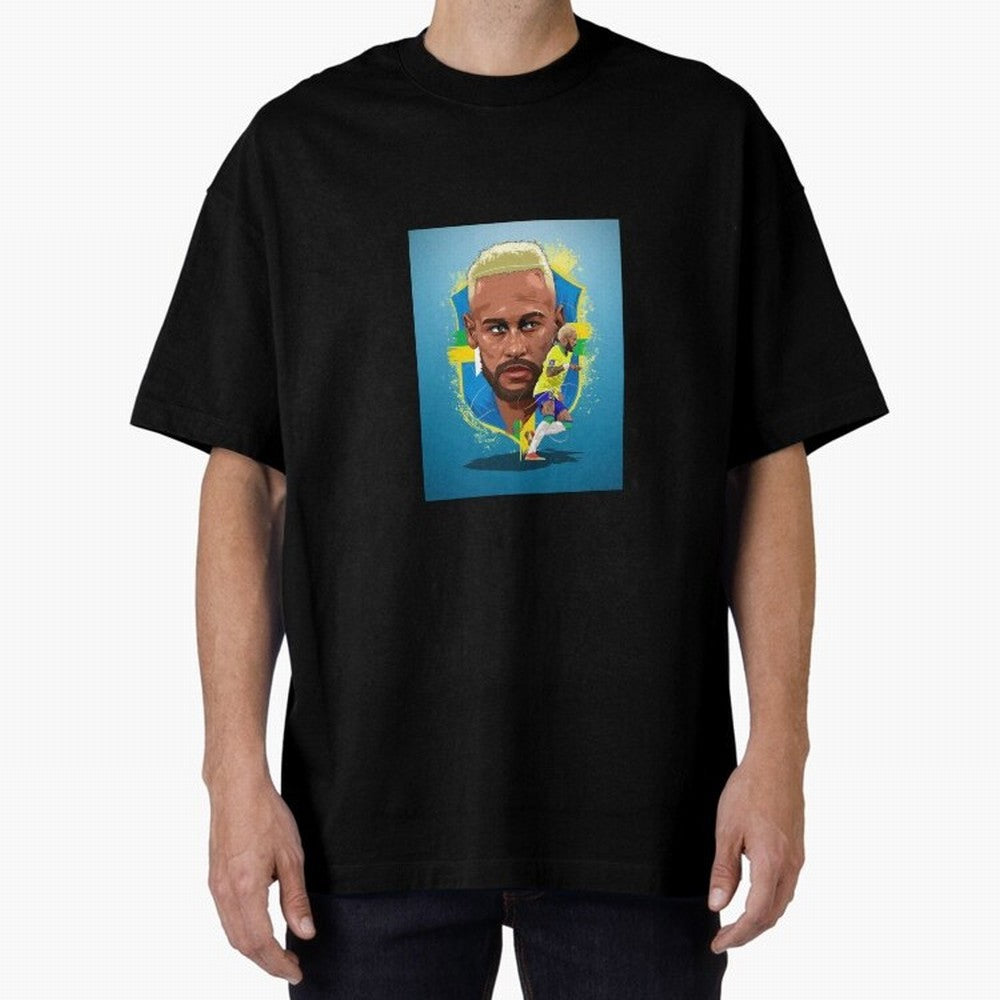 neymar art - neymar illustration T Shirt Oversized T-Shirt Follow the Road to FIFA World Cup 2026 Group Stage Centered on Mbappe, England, France and Netherlands Energy, Tournament Hype, Historic Matchups, Family Viewing Parties and Global Sports
