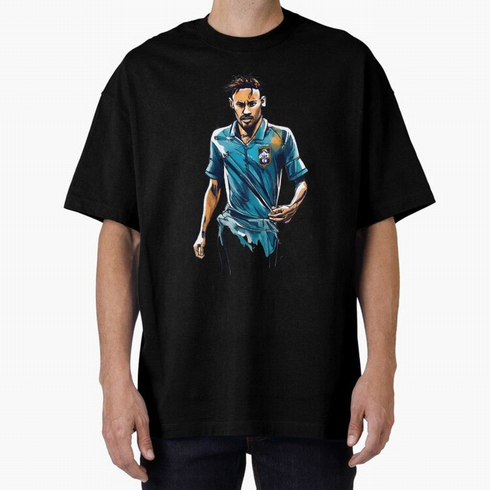 Neymar Jr watercolor drawing Classic T-Shirt Show Support during Match Day Hype around FIFA World Cup 2026 USA Canada Mexico, Messi and Cristiano Ronaldo, Argentina, Soccer Culture, Superstar Moments, National Team Dreams and Competitive Fire;