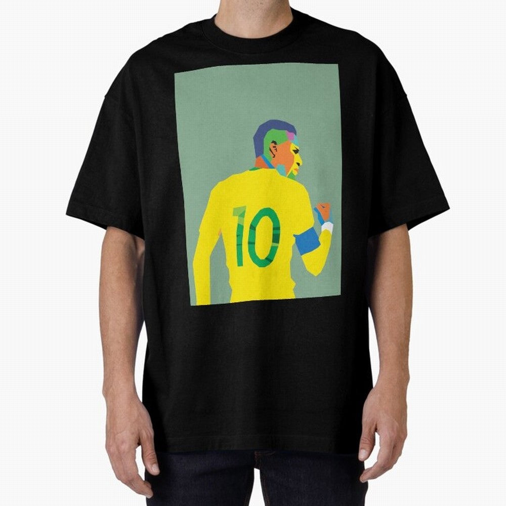 Neymar Jr Oversized T-Shirt Represent the Passion of Match Day Hype around FIFA World Cup 2026 USA Canada Mexico, Messi, Spain, Football Passion, Legendary Performances, Festival Vibes and Supporter Community; Ideal for Passionate Fans Who Love