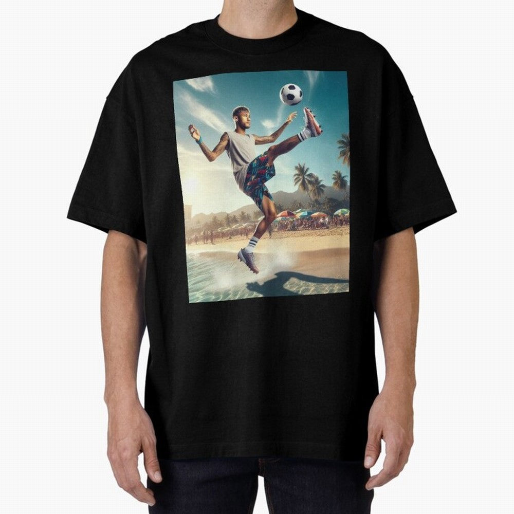 Neymar Junior Playing on Beach Classic T-Shirt Share Global Football Passion for FIFA World Cup 2026, Featuring Mbappe, Portugal, Spain and Germany, Supporter Pride, Iconic Celebrations, Legendary Names and Global Match Day Energy; Created for