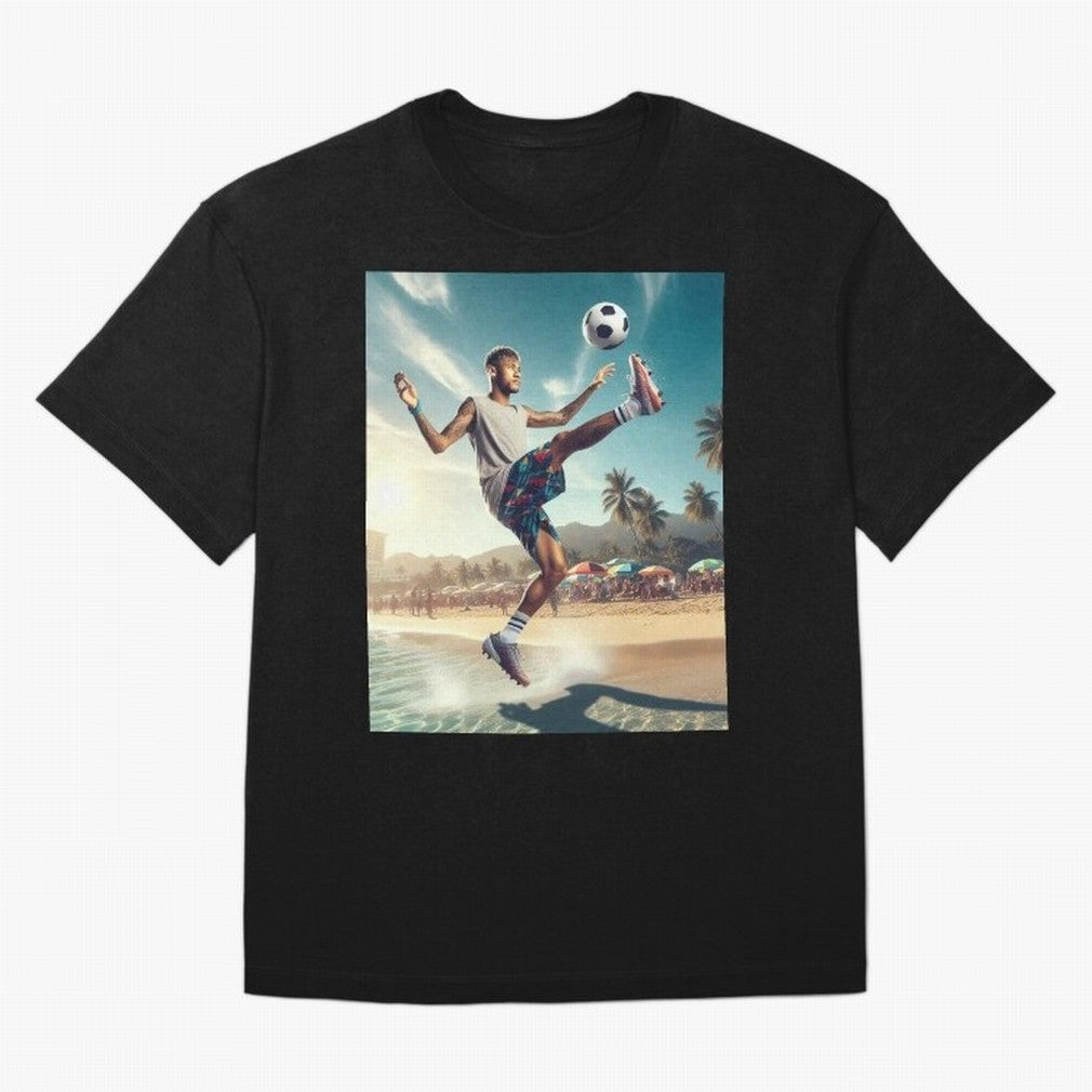 Neymar Junior Playing on Beach Classic T-Shirt Share Global Football Passion for FIFA World Cup 2026, Featuring Mbappe, Portugal, Spain and Germany, Supporter Pride, Iconic Celebrations, Legendary Names and Global Match Day Energy; Created for