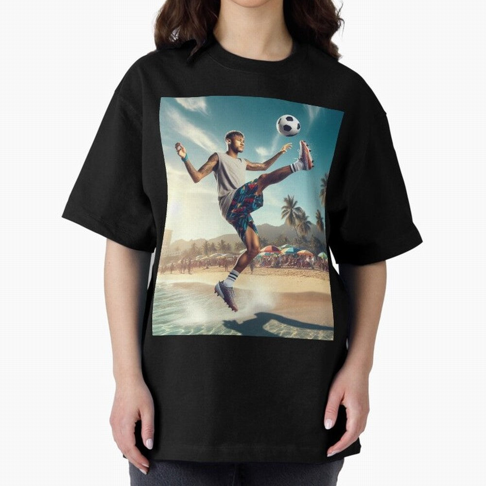 Neymar Junior Playing on Beach Classic T-Shirt Share Global Football Passion for FIFA World Cup 2026, Featuring Mbappe, Portugal, Spain and Germany, Supporter Pride, Iconic Celebrations, Legendary Names and Global Match Day Energy; Created for