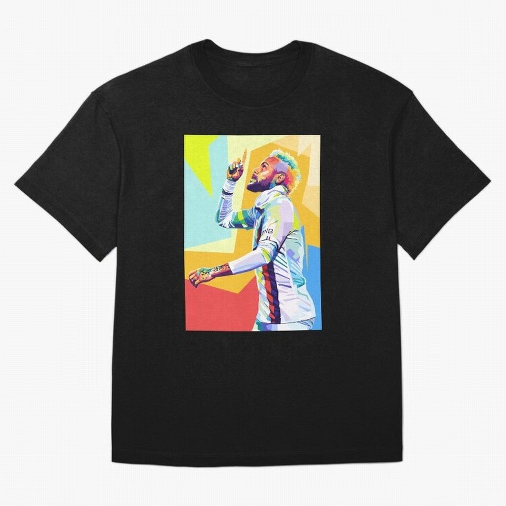 Neymar Jr Wpap pop art Oversized T-Shirt Represent Football Lovers during FIFA World Cup 2026 USA Canada Mexico for Fans of Mbappe and Brazil, Bringing Supporter Pride, Iconic Celebrations, Legendary Names and Global Match Day Energy; Ideal for