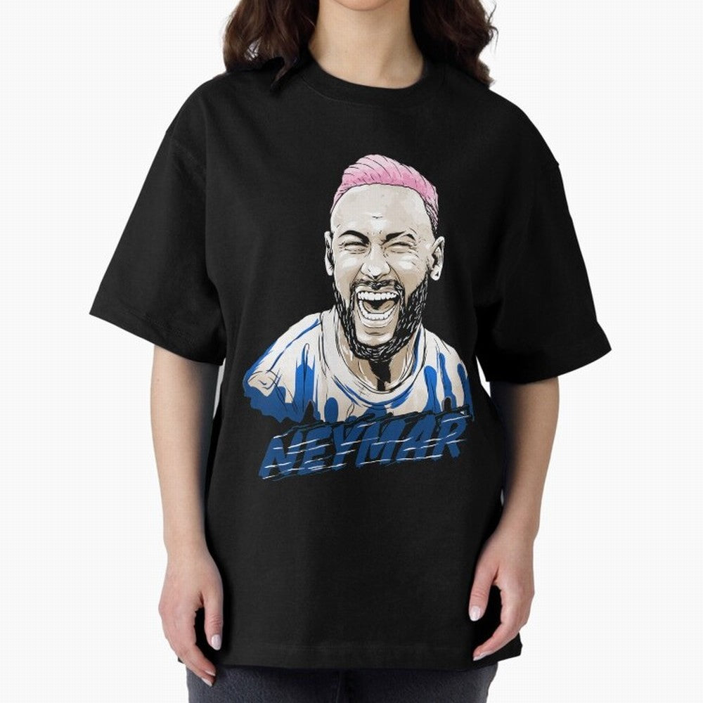 neymar superstar in paris Oversized T-Shirt Share the Excitement of Global Football Passion for FIFA World Cup 2026, Celebrating Neymar, Spain, Vintage Soccer Flavor, Modern Football Stars, National Flags and Final Night Emotion; Ideal for Football