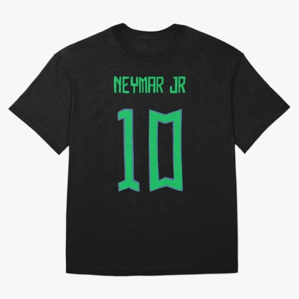 Neymar Jr #10 (Brazil) Oversized T-Shirt Support FIFA World Cup 2026 Group Stage Filled with CR7, France and Portugal Energy, Football Festival Excitement, Trophy Ambitions, Country Rivalries and Star Player Buzz; Created for Match Day Parties,