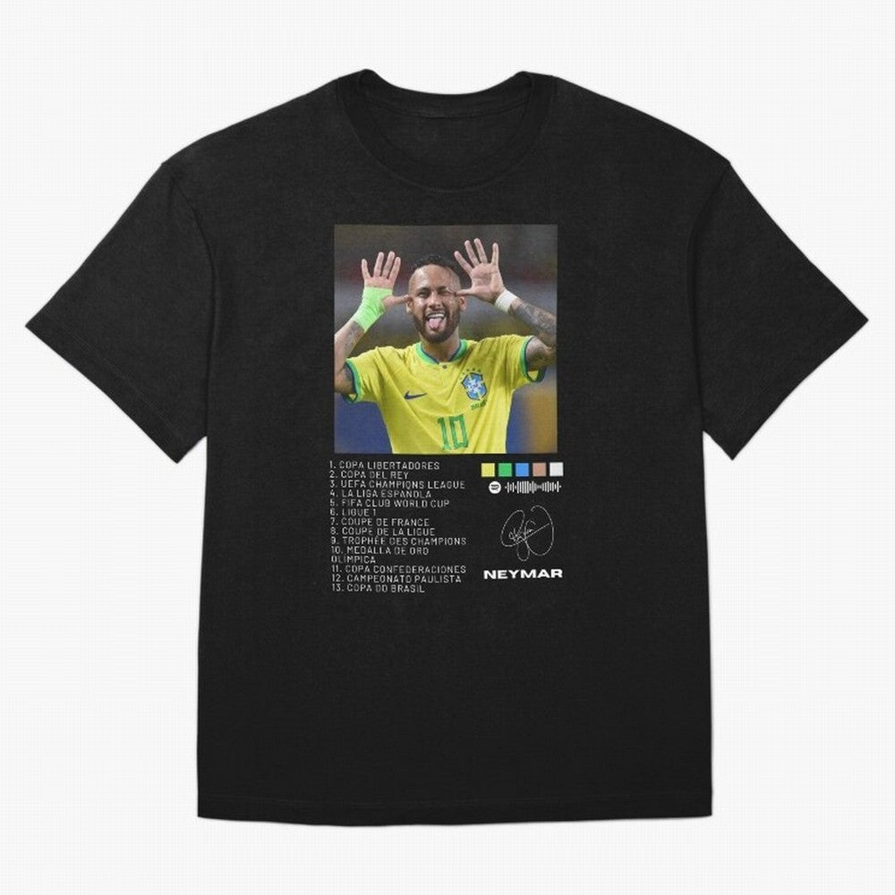 Neymar Brazil 10 Oversized T-Shirt Spotlight FIFA World Cup 2026 USA Canada Mexico Centered on Cristiano Ronaldo, Brazil Energy, Worldwide Fan Energy, Dramatic Goals, Stadium Lights and Championship Celebrations; Great for Supporters Who Love
