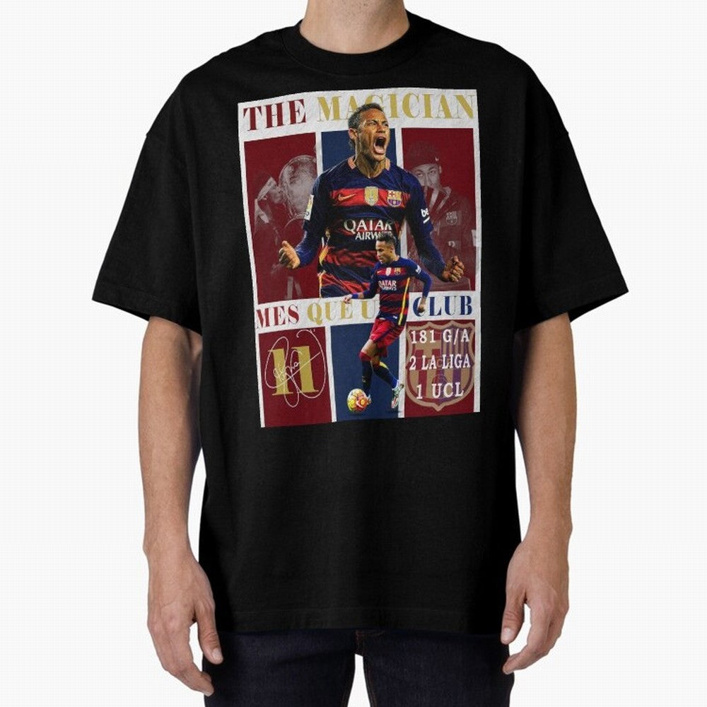 Neymar Jr Barcelona 2015 UCL Poster Classic T-Shirt Fuel FIFA World Cup 2026 Spirit, with Netherlands, Haaland and Mbappe, Supporter Pride, Iconic Celebrations, Legendary Names and Global Match Day Energy; Ideal for Football Dads, Football Moms,
