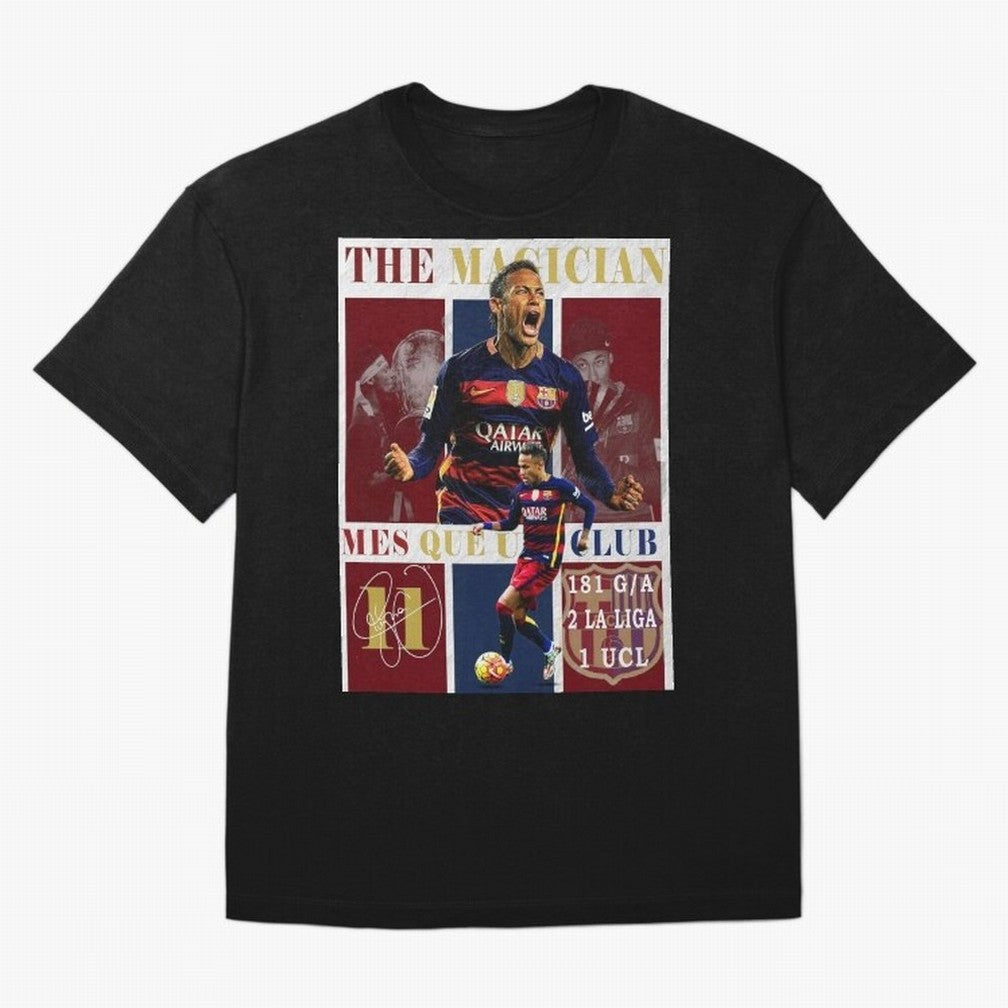 Neymar Jr Barcelona 2015 UCL Poster Classic T-Shirt Fuel FIFA World Cup 2026 Spirit, with Netherlands, Haaland and Mbappe, Supporter Pride, Iconic Celebrations, Legendary Names and Global Match Day Energy; Ideal for Football Dads, Football Moms,