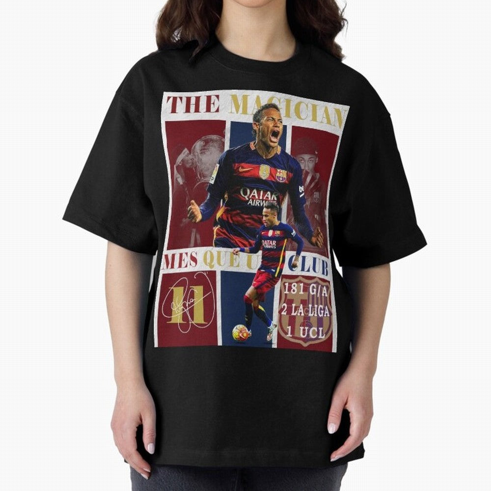Neymar Jr Barcelona 2015 UCL Poster Classic T-Shirt Fuel FIFA World Cup 2026 Spirit, with Netherlands, Haaland and Mbappe, Supporter Pride, Iconic Celebrations, Legendary Names and Global Match Day Energy; Ideal for Football Dads, Football Moms,