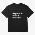 Neymar + Silva + Vinicius - Brazil Brazilian World Cup Squad Team Players Football Soccer Qatar WC 22 Oversized T-Shirt Enjoy FIFA World Cup 2026 for Fans of Neymar, Haaland and Cristiano Ronaldo and Brazil, Bringing Retro Football Energy, Iconic