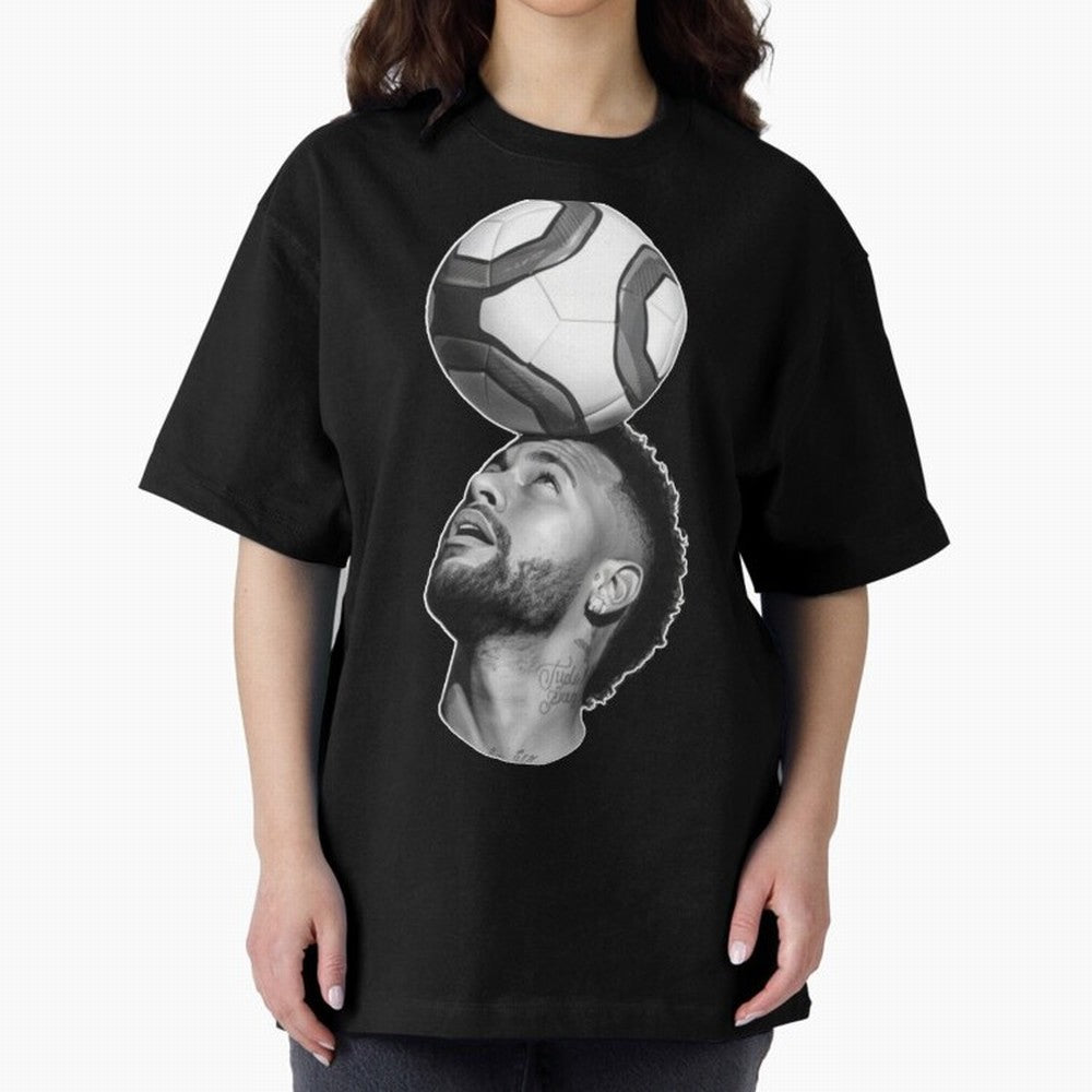 Neymar Jr. ¨C The Art of Balance Oversized T-Shirt Make Memories around FIFA World Cup 2026 USA Canada Mexico for Fans of CR7 and Messi and Argentina and Brazil, Bringing Football History, Final Match Energy, Crowd Noise and Once in a Lifetime