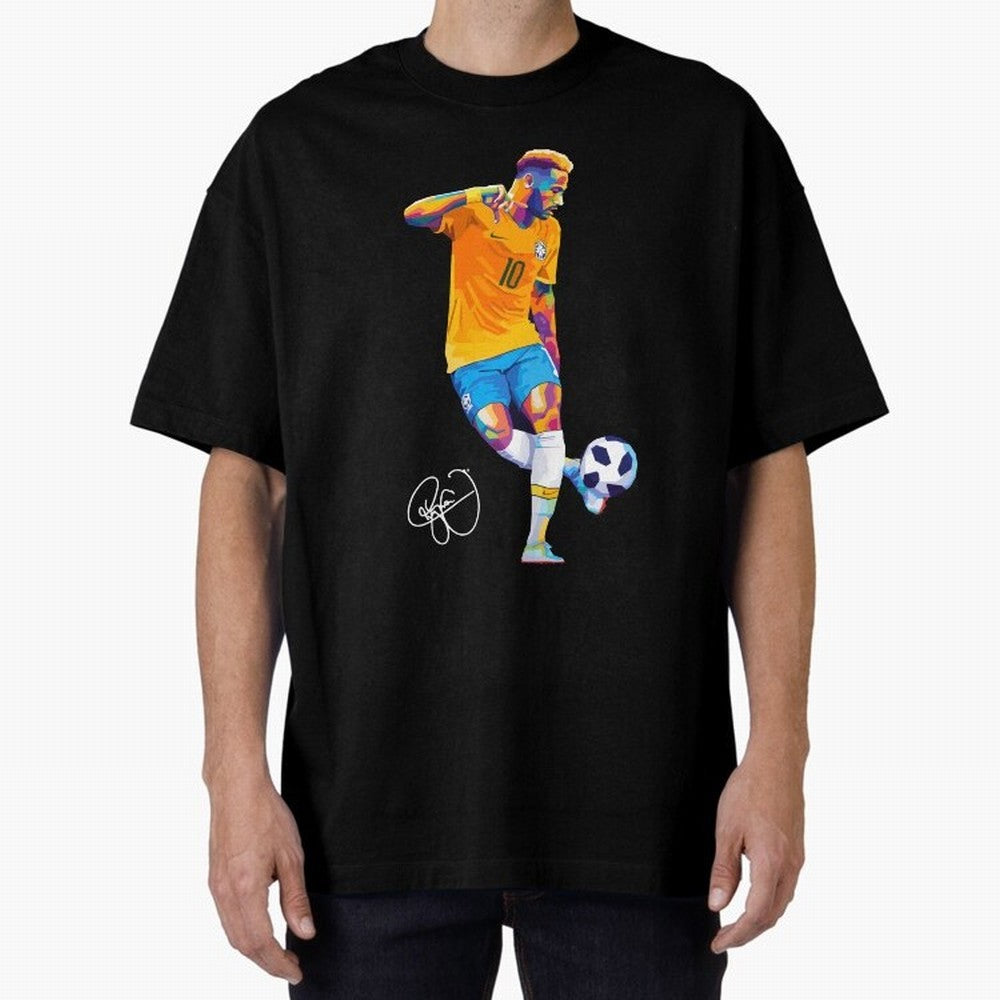 Neymar Jr Footballer Wpap Art Classic T-Shirt Celebrate National Team Dreams in Global Football Passion for FIFA World Cup 2026, Driven by Neymar, Haaland and Cristiano Ronaldo, Argentina and Brazil, Tournament Hype, Historic Matchups, Family