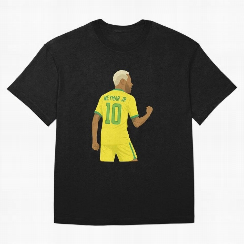 Neymar Jr in Yellow Glory Sticker Oversized T-Shirt Feel the Roar of FIFA World Cup 2026 Group Stage Driven by Messi, CR7 and Mbappe, Portugal, Spain and Germany Energy, Vintage Soccer Flavor, Modern Football Stars, National Flags and Final Night