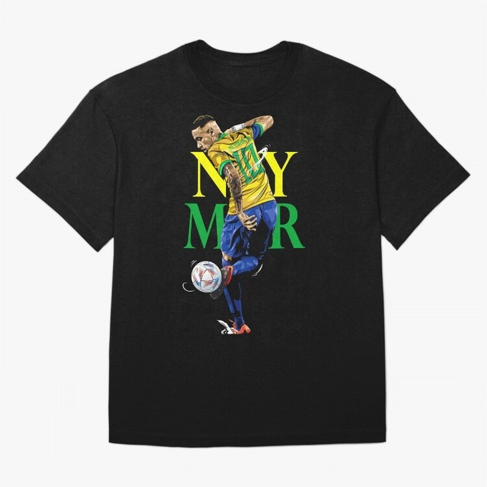 Neymar JR Brazil Oversized T-Shirt Feel the Heartbeat of FIFA World Cup 2026 Group Stage for Fans of Mbappe and Spain and Netherlands, Bringing Retro Football Energy, Iconic Rivalries, Trophy Chase Drama and Stadium Atmosphere; Perfect for Fans,