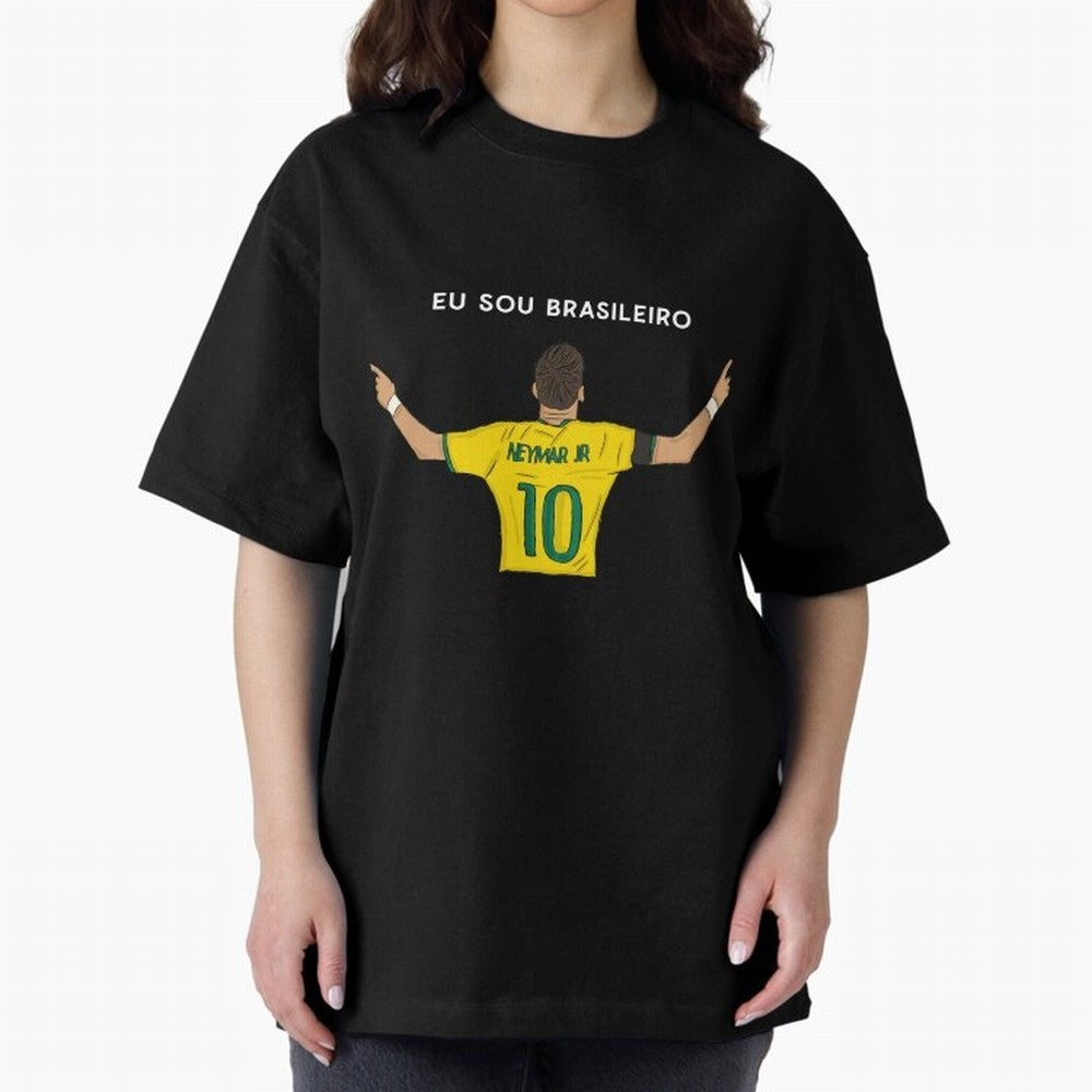 Neymar Jr Brazil Oversized T-Shirt Celebrate Rivalries and Pride in FIFA World Cup 2026 USA Canada Mexico for Fans of Cristiano Ronaldo, Haaland and CR7 and Portugal, Spain and Germany, Bringing Football Festival Excitement, Trophy Ambitions,