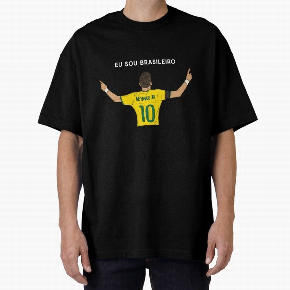 Neymar Jr Brazil Oversized T-Shirt Celebrate Rivalries and Pride in FIFA World Cup 2026 USA Canada Mexico for Fans of Cristiano Ronaldo, Haaland and CR7 and Portugal, Spain and Germany, Bringing Football Festival Excitement, Trophy Ambitions,