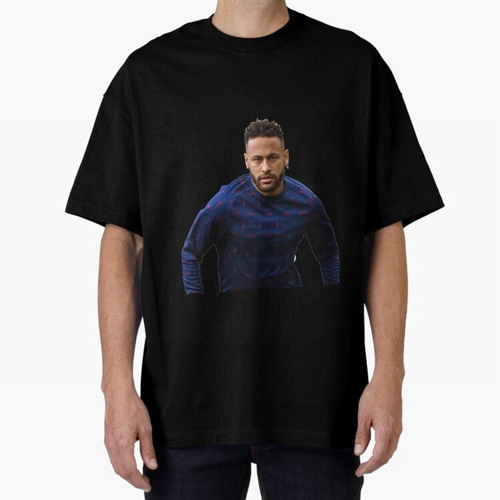 Neymar Junior Sticker Oversized T-Shirt Feel the Heartbeat of Match Day Hype around FIFA World Cup 2026, Messi, CR7 and Mbappe, England and Germany, Vintage Soccer Flavor, Modern Football Stars, National Flags and Final Night Emotion; Ideal for