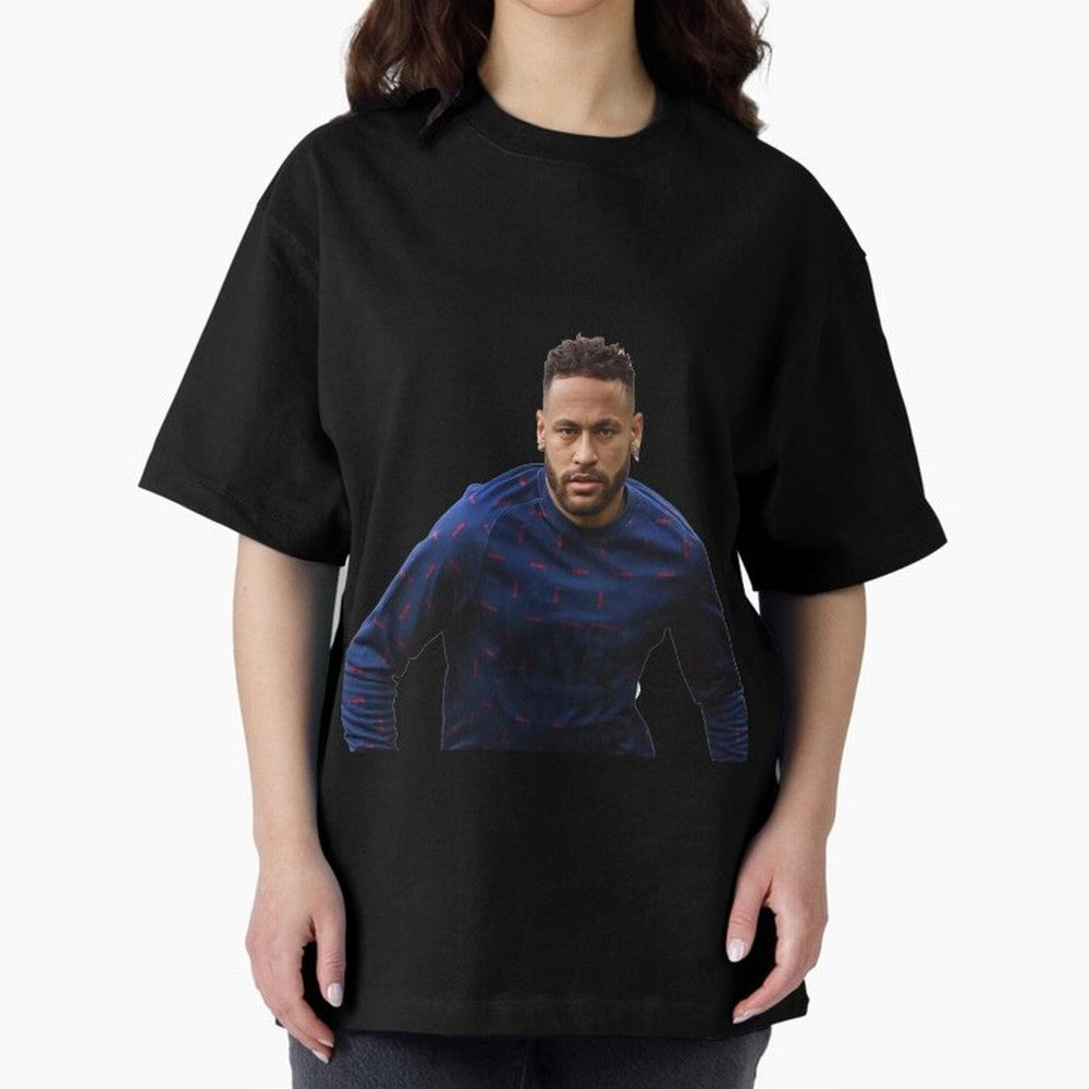 Neymar Junior Sticker Oversized T-Shirt Feel the Heartbeat of Match Day Hype around FIFA World Cup 2026, Messi, CR7 and Mbappe, England and Germany, Vintage Soccer Flavor, Modern Football Stars, National Flags and Final Night Emotion; Ideal for