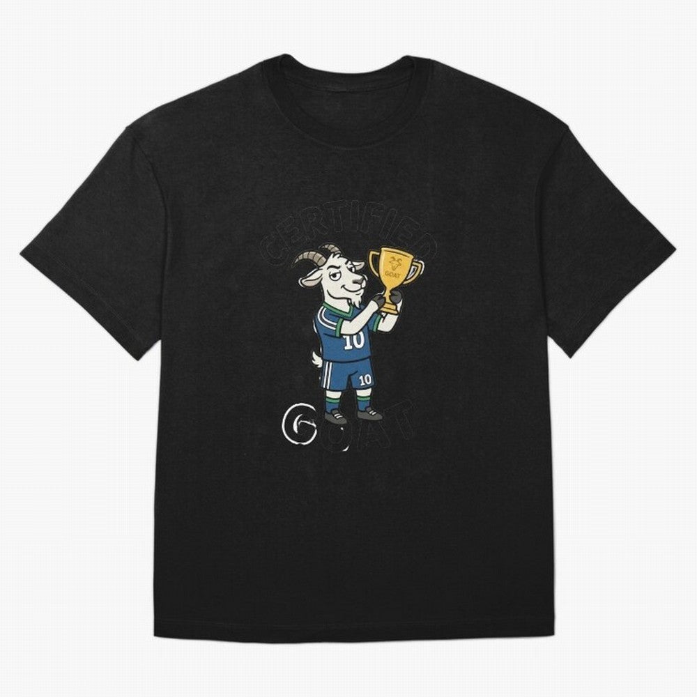 Certified G.O.A.T Classic T-Shirt Celebrate Golden Goal Energy in Match Day Hype around FIFA World Cup 2026 USA Canada Mexico, Messi, England, Stadium Chants, National Pride, Trophy Dreams and Unforgettable Football Memories; Made for Collectors