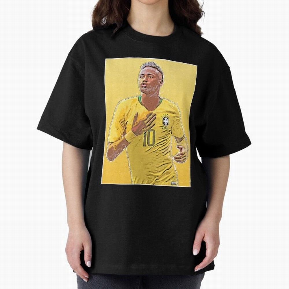 Neymar Oversized T-Shirt Turn Up for the FIFA World Cup 2026 USA Canada Mexico Journey through Messi, CR7 and Mbappe Highlights, Brazil Pride, Retro Football Energy, Iconic Rivalries, Trophy Chase Drama and Stadium Atmosphere; Made for Collectors