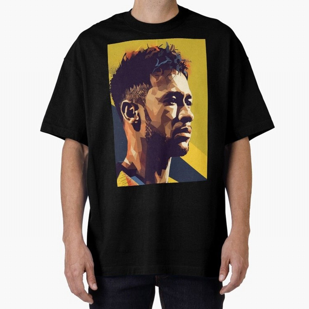 Neymar Jr art Oversized T-Shirt Join Supporters Worldwide for FIFA World Cup 2026 Group Stage Capturing Messi, Neymar and Mbappe, England and Germany Energy, Goal Celebration Energy, Supporter Heritage, Football Icons and Worldwide Tournament Joy;