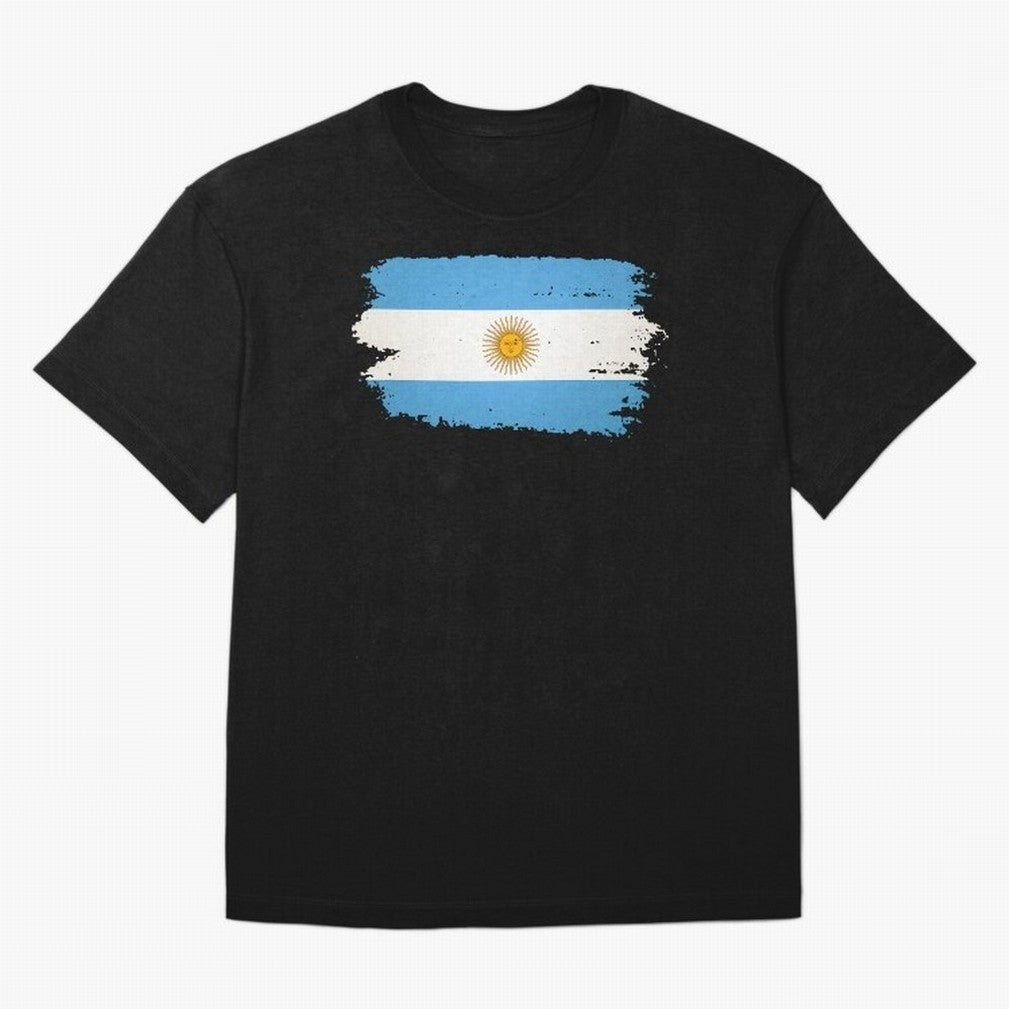 ARGENTINIAN FLAG PRINT Oversized T-Shirt Feel the Heartbeat of FIFA World Cup 2026 USA Canada Mexico for Fans of Mbappe and Neymar and Spain and Netherlands, Bringing Game Day Rituals, Football Legends, Country Pride and the Road to the Final;