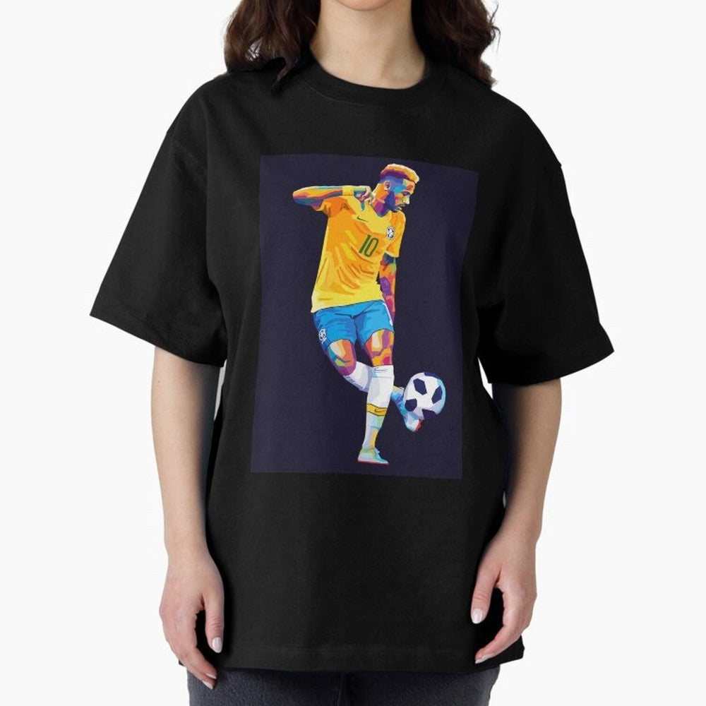 Neymar Jr Wpap pop art Oversized T-Shirt Feel the Trophy Chase of the FIFA World Cup 2026 Group Stage Journey through Messi Highlights, Brazil Pride, Game Day Rituals, Football Legends, Country Pride and the Road to the Final; Perfect for Fans,