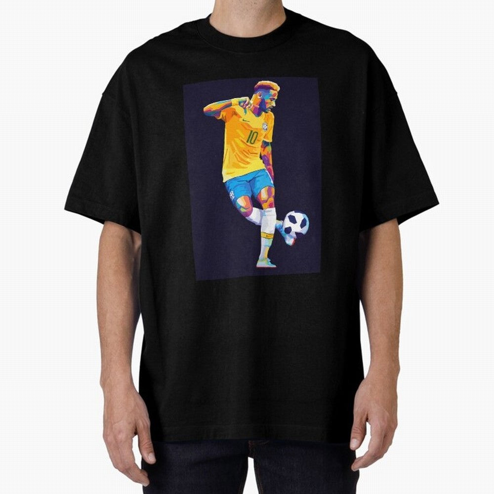 Neymar Jr Wpap pop art Oversized T-Shirt Feel the Trophy Chase of the FIFA World Cup 2026 Group Stage Journey through Messi Highlights, Brazil Pride, Game Day Rituals, Football Legends, Country Pride and the Road to the Final; Perfect for Fans,