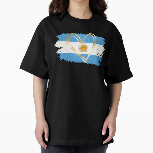 ARGENTINA FLAG WITH GOLDEN HEART Classic T-Shirt Wear the Spirit of FIFA World Cup 2026 for Fans of Messi, CR7 and Mbappe and England, France and Netherlands, Bringing Tournament Hype, Historic Matchups, Family Viewing Parties and Global Sports
