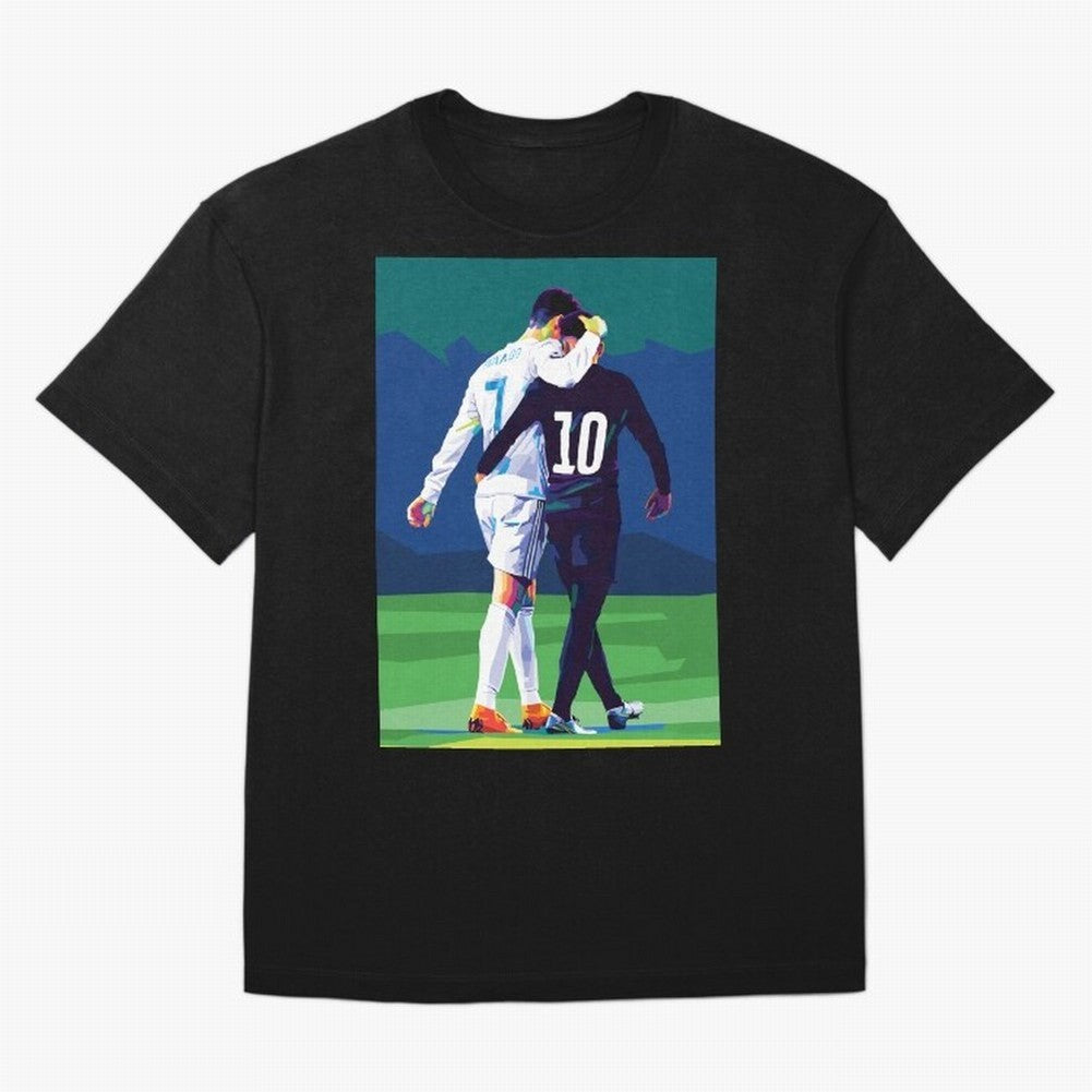 Ronaldo x Neymar Wpap Art Classic T-Shirt Remember Iconic Moments from FIFA World Cup 2026 for Fans of Haaland and Mbappe and Argentina and Brazil, Bringing Championship Spirit, Famous Goals, Roaring Crowds and International Football Unity; Made