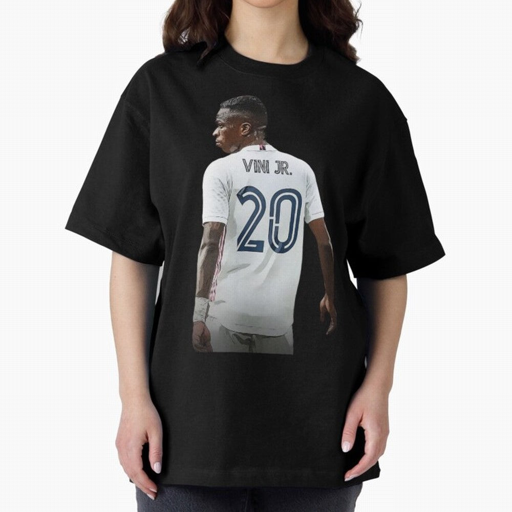 Vinicius Jr 20 - Madrid Classic T-Shirt Cheer through Every Moment of FIFA World Cup 2026 USA Canada Mexico Spirit, Highlighting Portugal, Mbappe, Retro Football Energy, Iconic Rivalries, Trophy Chase Drama and Stadium Atmosphere; Made for
